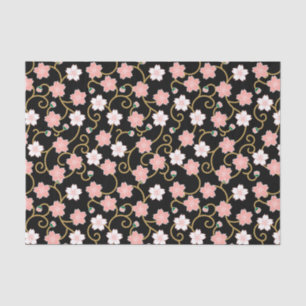 Papier Mousseline Motif japonais de fleurs de cerisier