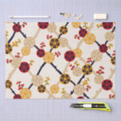 Papier Mousseline Motif japonais en fleurs de prune (Artisanat)