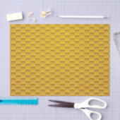 Papier Mousseline Motif jaune de nid d'abeilles (Artisanat)