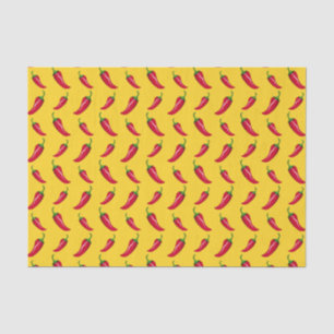 Papier Mousseline Motif jaune de poivrons de piment
