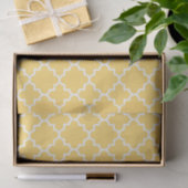 Papier Mousseline Motif jaune de Quatrefoil (Cadeau)