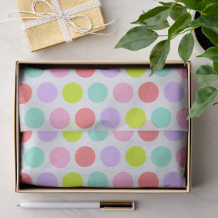Papier Mousseline Motif jolis points pastel doux