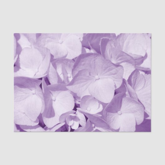 Papier Mousseline Motif Lavender Hydrangea (Recto)