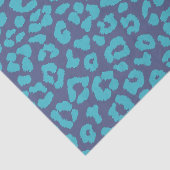 Papier Mousseline Motif léopard-bleu (Détail)