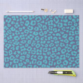 Papier Mousseline Motif léopard-bleu (Artisanat)