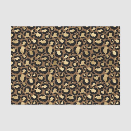 Papier Mousseline Motif léopard d'or (Recto)