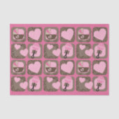 Papier Mousseline Motif léopard et bébé rose (Recto)