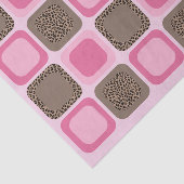 Papier Mousseline Motif léopard et rose (Détail)