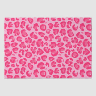 Papier Mousseline Motif léopard rose