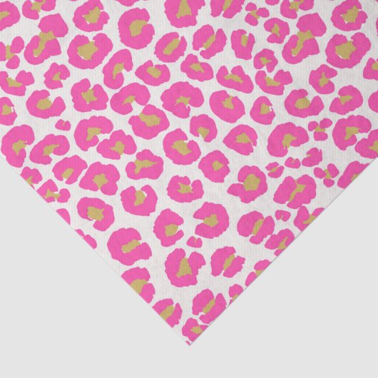 Papier Mousseline Motif léopard rose chaud (Détail)