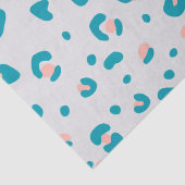 Papier Mousseline Motif léopard rose et bleu (Détail)