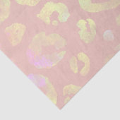 Papier Mousseline Motif léopard rose métallique (Détail)