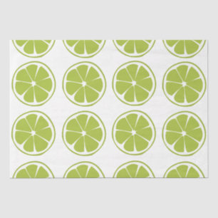 Papier Mousseline Motif Lime vert Fruit Lime