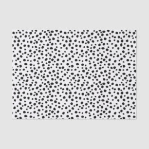 Papier Mousseline Motif local Dalmatien noir et blanc moderne