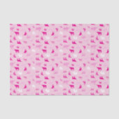 Papier Mousseline Motif Longhorns à motifs roses (Recto)