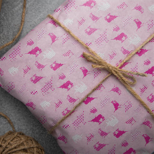 Papier Mousseline Motif Longhorns à motifs roses