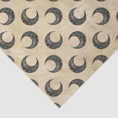 Papier Mousseline Motif Lune Céleste Boho Or (Détail)