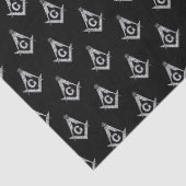 Papier Mousseline Motif maçonnique (noir) (Détail)