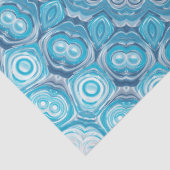 Papier Mousseline Motif Mandala bleu et blanc (Détail)