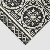 Papier Mousseline Motif Mandala noir et blanc par Vision Studio (Détail)