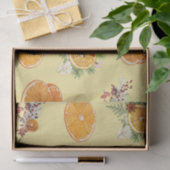 Papier Mousseline Motif mandarins (Cadeau)