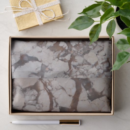 Papier Mousseline Motif Marbre blanc en pierre (Cadeau)