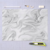 Papier Mousseline Motif Marbre blanc moderne (Artisanat)