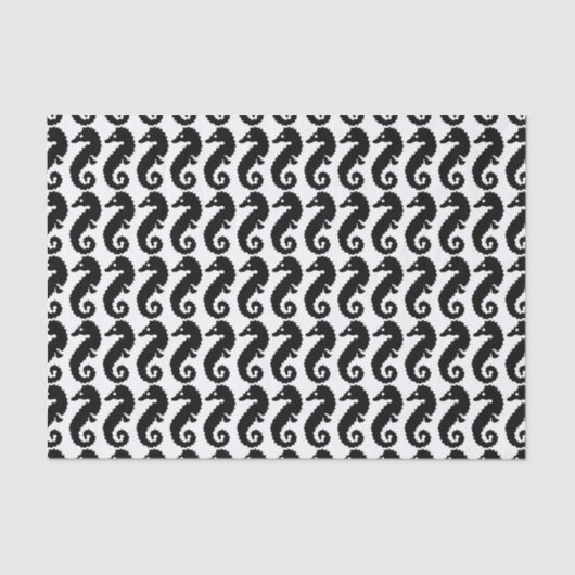 Papier Mousseline Motif maritime noir et blanc (Recto)