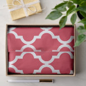 Papier Mousseline Motif marocain : Rouge (Cadeau)