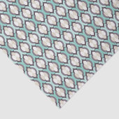 Papier Mousseline Motif marocain turquoise (Détail)
