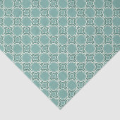 Papier Mousseline Motif marocain turquoise de trellis (Détail)