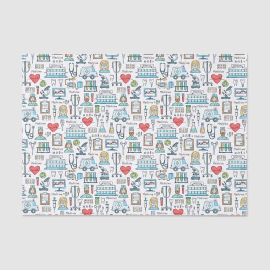Papier Mousseline Motif Médicale de conception (Recto)