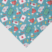 Papier Mousseline Motif Médicale d'icône (Détail)