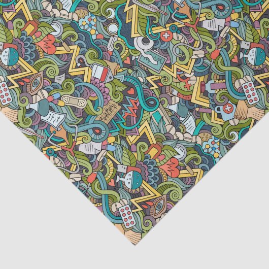 Papier Mousseline Motif Médicale d'icône d'art abstrait (Détail)