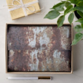 Papier Mousseline Motif métallique fortement rouillé