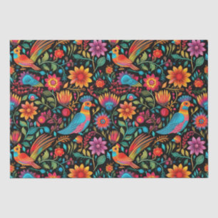 Papier Mousseline Motif mexicain coloré