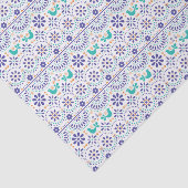 Papier Mousseline Motif mexicain d'art populaire de tuile d'oiseau (Détail)