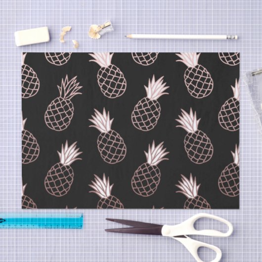 Papier Mousseline Motif mignon d'ananas (Artisanat)