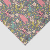 Papier Mousseline Motif mignon d'animaux de forêt (Détail)