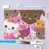 Papier Mousseline motif mignon d'arrière - plan de chat de chaton (Artisanat)