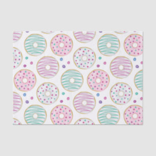 Papier Mousseline Motif mignon de beigne coloré