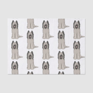 Papier Mousseline Motif mignon de Briards