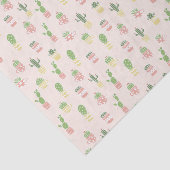 Papier Mousseline Motif mignon de cactus (Détail)