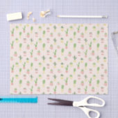 Papier Mousseline Motif mignon de cactus (Artisanat)
