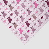 Papier Mousseline Motif mignon de filles de chaton (Détail)