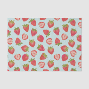 Papier Mousseline Motif mignon de fraise d'été