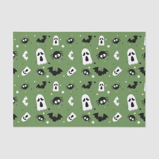 Papier Mousseline Motif mignon de Halloween (Recto)