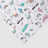 Papier Mousseline Motif mignon de lama de bande dessinée (Détail)