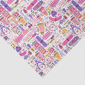 Papier Mousseline Motif mignon de manucure de griffonnage (Détail)