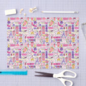 Papier Mousseline Motif mignon de manucure de griffonnage (Artisanat)